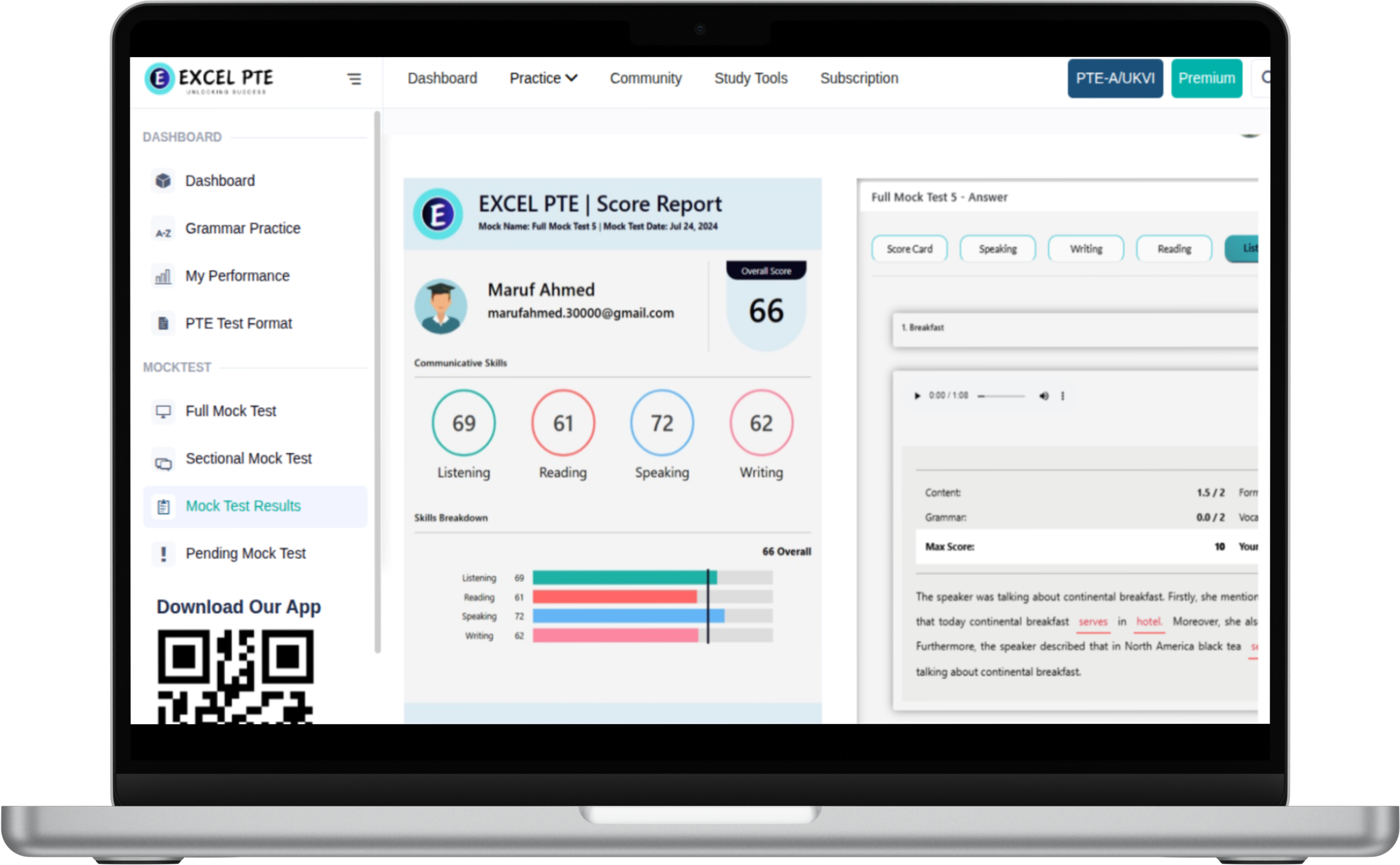 best PTE practice website online